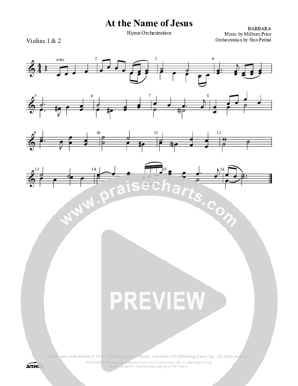 At The Name Of Jesus Violin 1/2 ()
