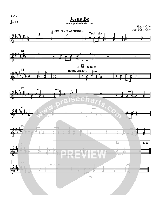 Jesus Be Alto Sax (Shawn Cole)