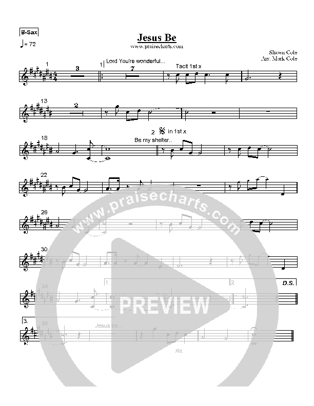 Jesus Be Bari Sax (Shawn Cole)