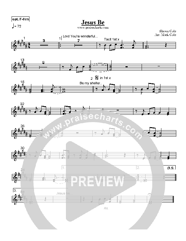 Jesus Be French Horn (Shawn Cole)