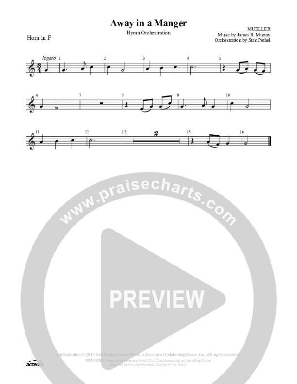 Away In A Manger (Cradle Song) French Horn ()
