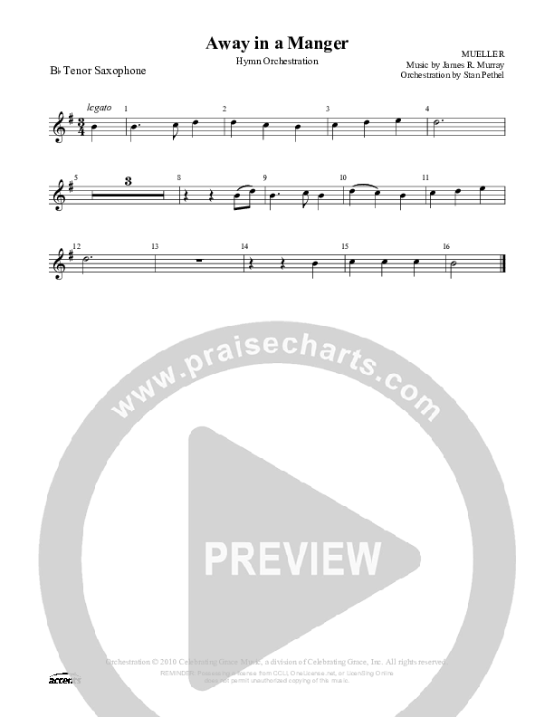 Away In A Manger (Cradle Song) Tenor Sax 2 ()