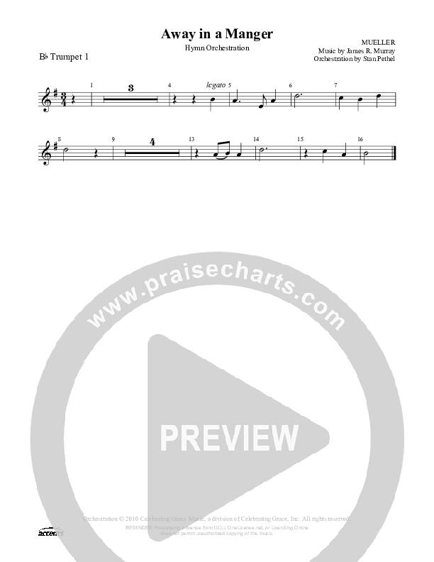 Away In A Manger (Cradle Song) Trumpet 1 ()
