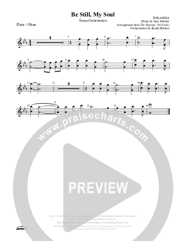 Be Still My Soul Flute/Oboe ()