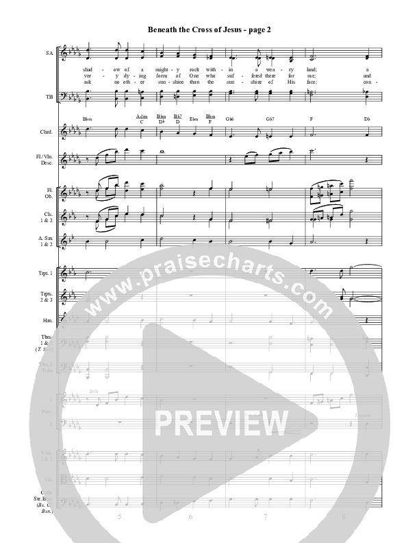 Beneath The Cross Of Jesus Orchestration ()