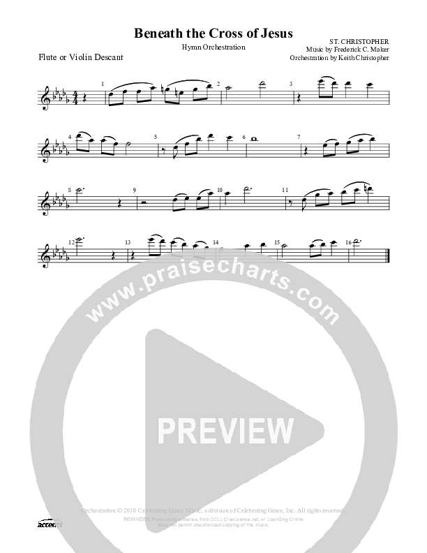 Beneath The Cross Of Jesus Flute ()