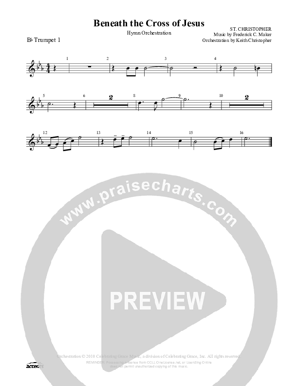 Beneath The Cross Of Jesus Trumpet 1 ()