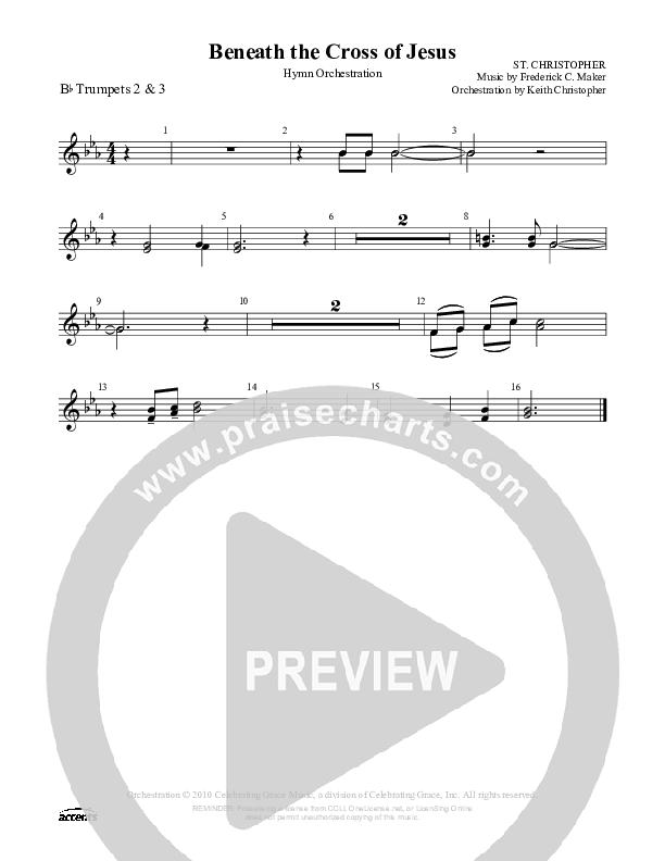 Beneath The Cross Of Jesus Trumpet 2/3 ()