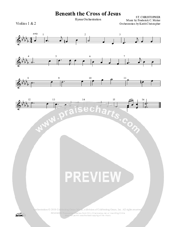 Beneath The Cross Of Jesus Violin 1/2 ()