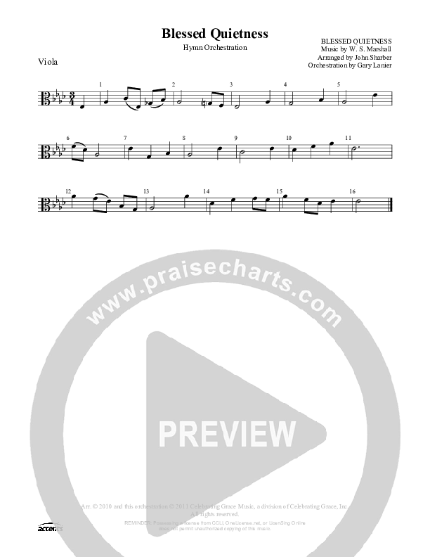 Blessed Quietness Viola ()