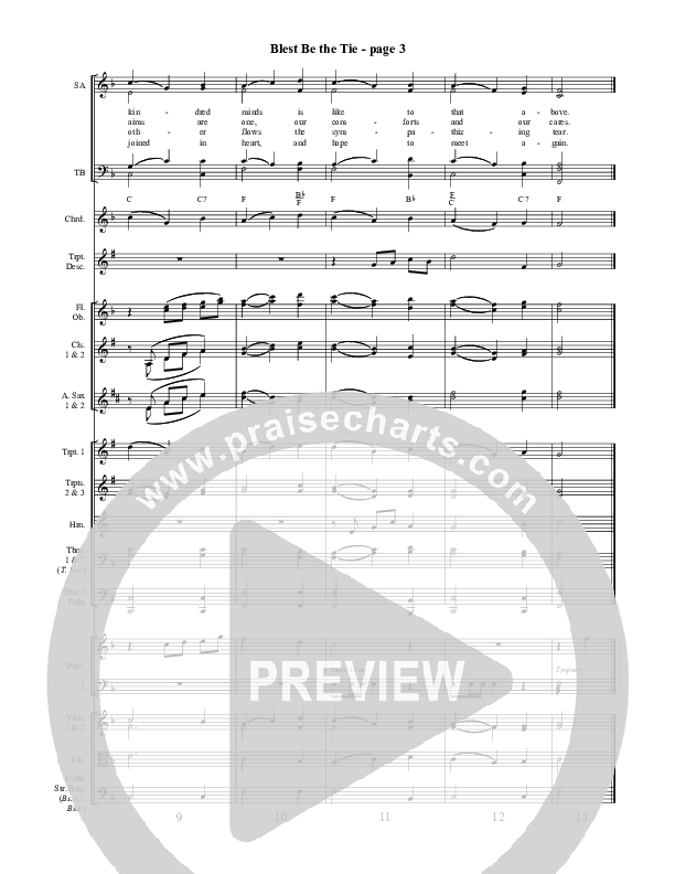 Blest Be The Tie Conductor's Score ()