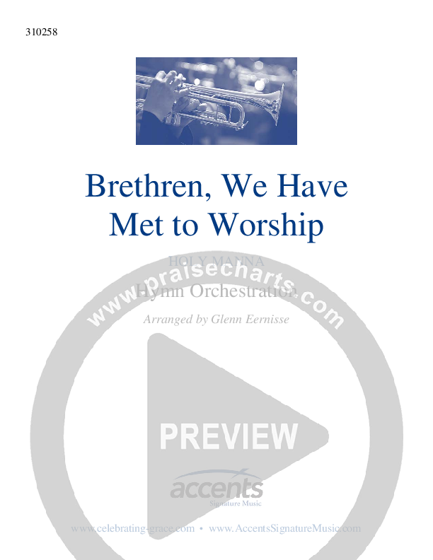 Brethren We Have Met To Worship Cover Sheet ()