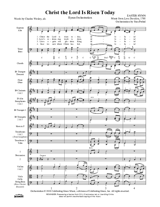 Christ The Lord Is Risen Today Orchestration ()