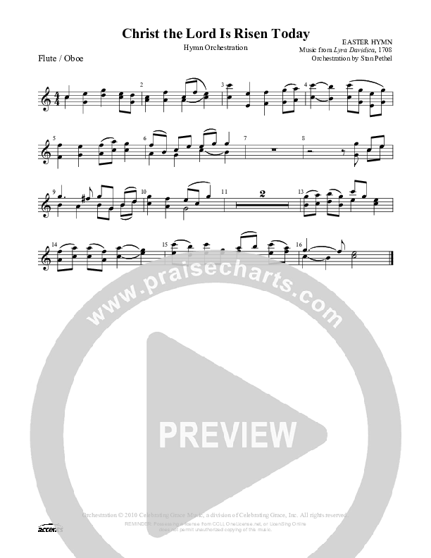 Christ The Lord Is Risen Today Flute/Oboe ()