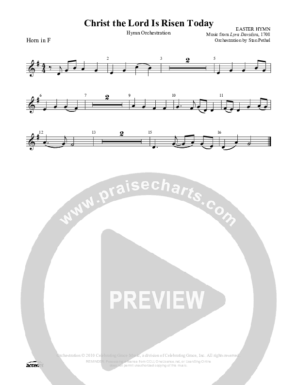 Christ The Lord Is Risen Today French Horn ()