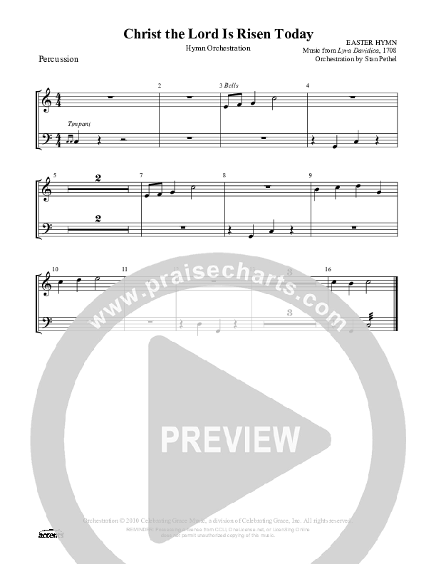 Christ The Lord Is Risen Today Percussion ()