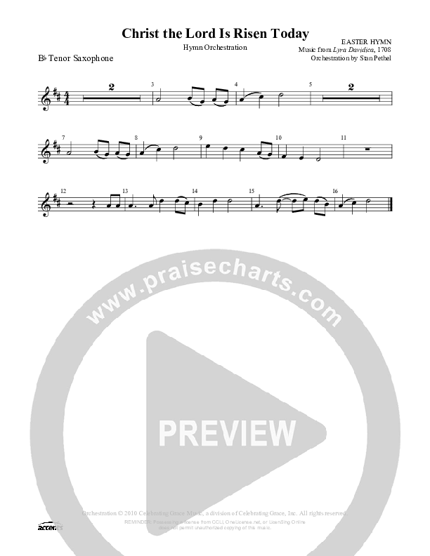 Christ The Lord Is Risen Today Tenor Sax 2 ()