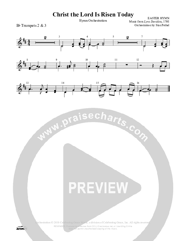 Christ The Lord Is Risen Today Trumpet 2/3 ()