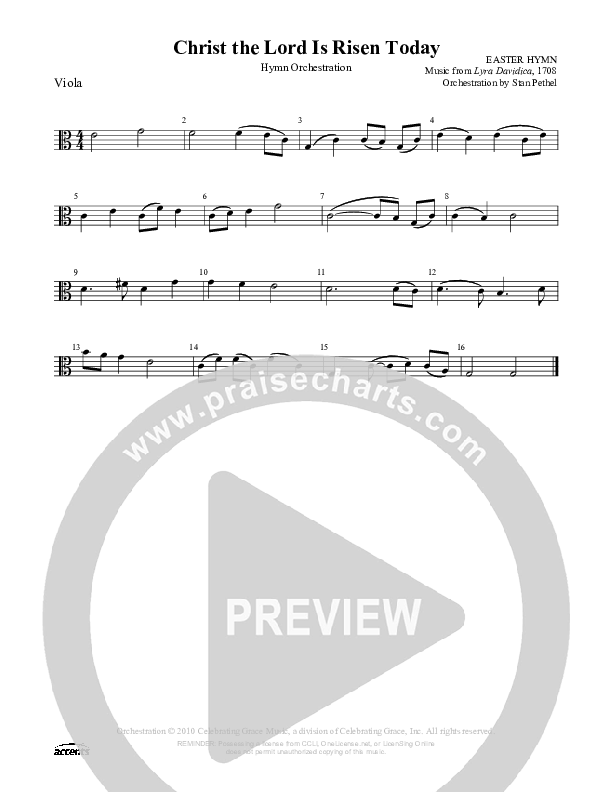 Christ The Lord Is Risen Today Viola ()