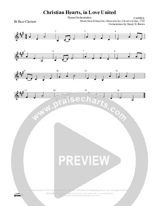 Christian Hearts In Love United Bass Clarinet ()