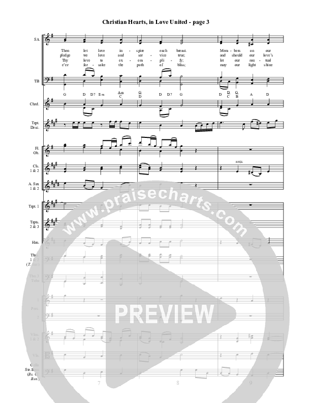 Christian Hearts In Love United Conductor's Score ()