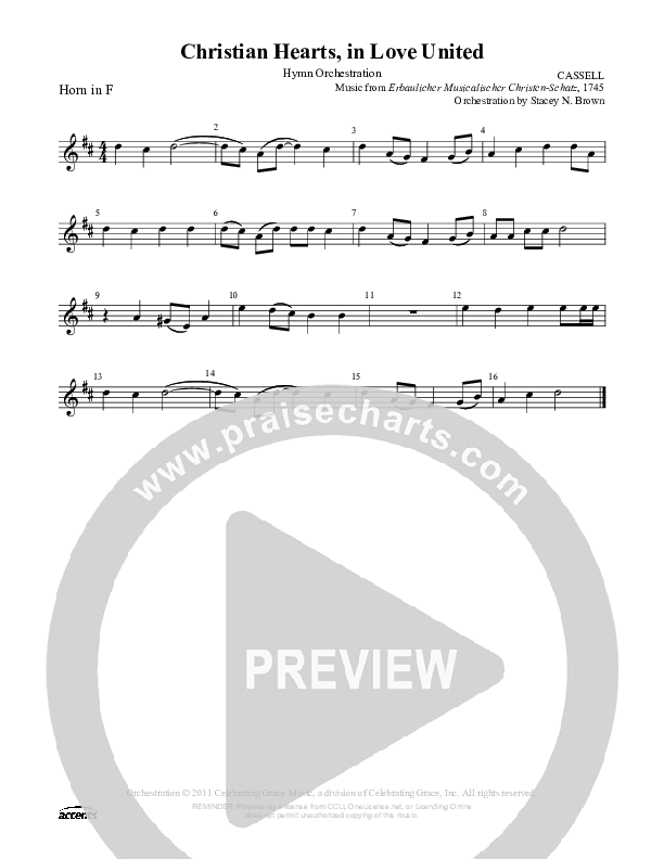 Christian Hearts In Love United French Horn ()