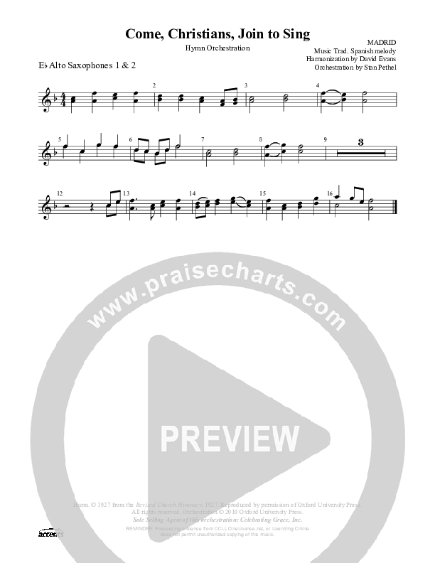 Come Christians Join To Sing Alto Sax 1/2 ()