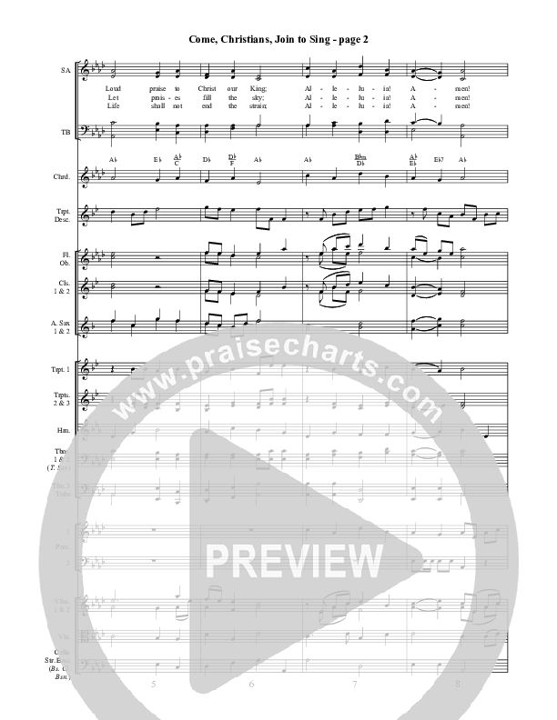 Come Christians Join To Sing Orchestration ()