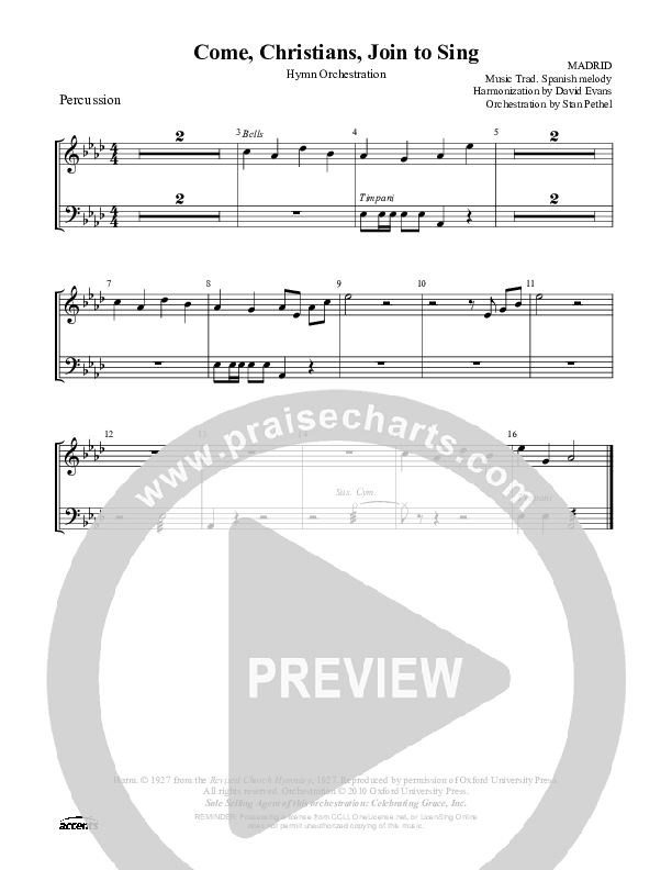 Come Christians Join To Sing Percussion ()