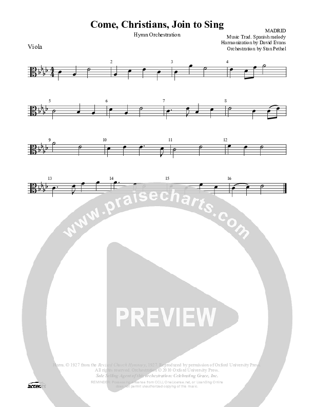 Come Christians Join To Sing Viola ()