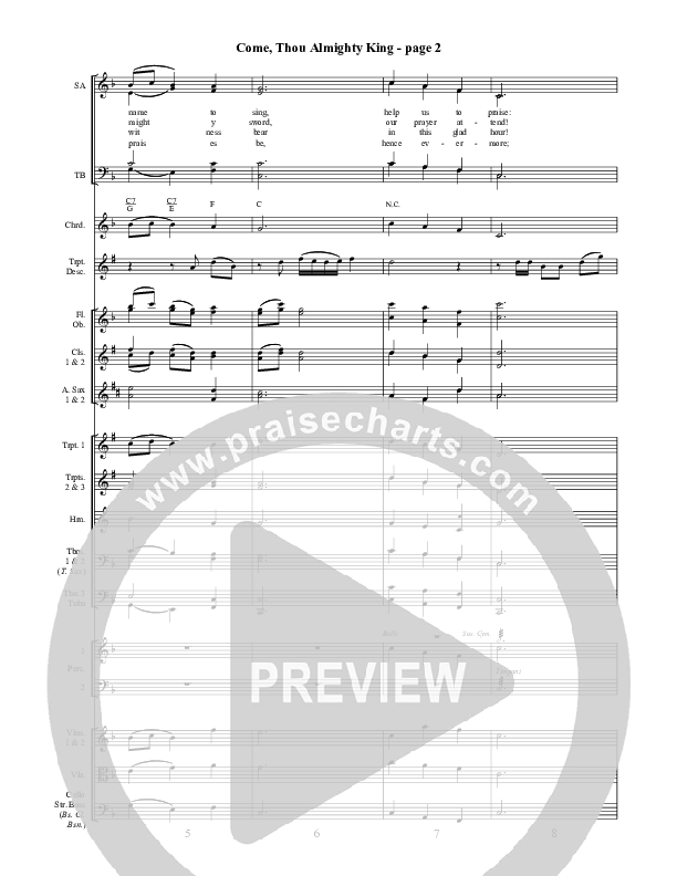 Come Thou Almighty King Orchestration ()