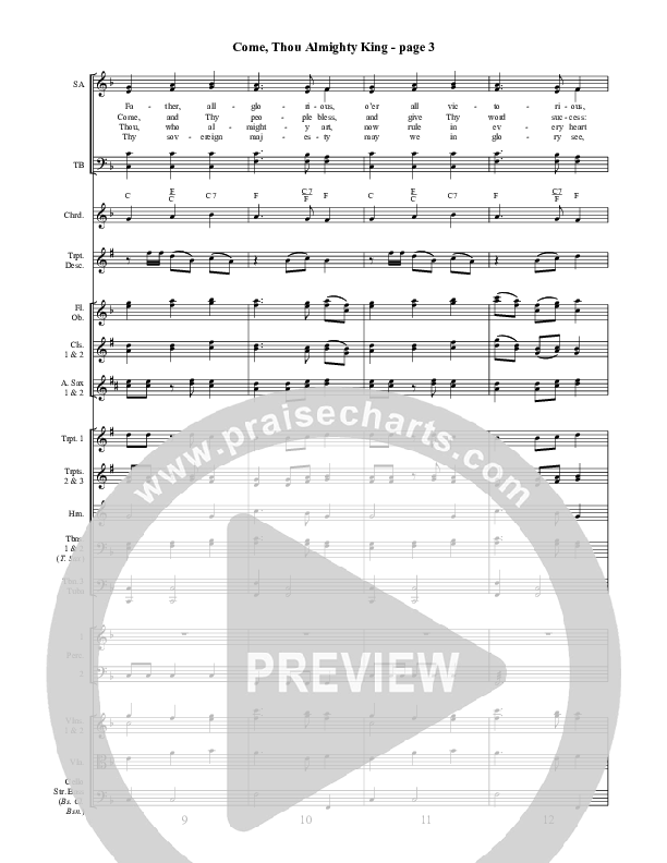 Come Thou Almighty King Conductor's Score ()