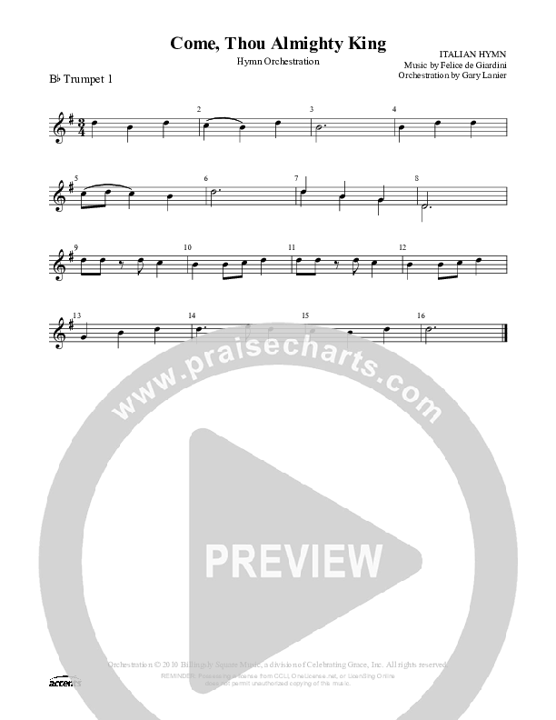 Come Thou Almighty King Trumpet 1 ()