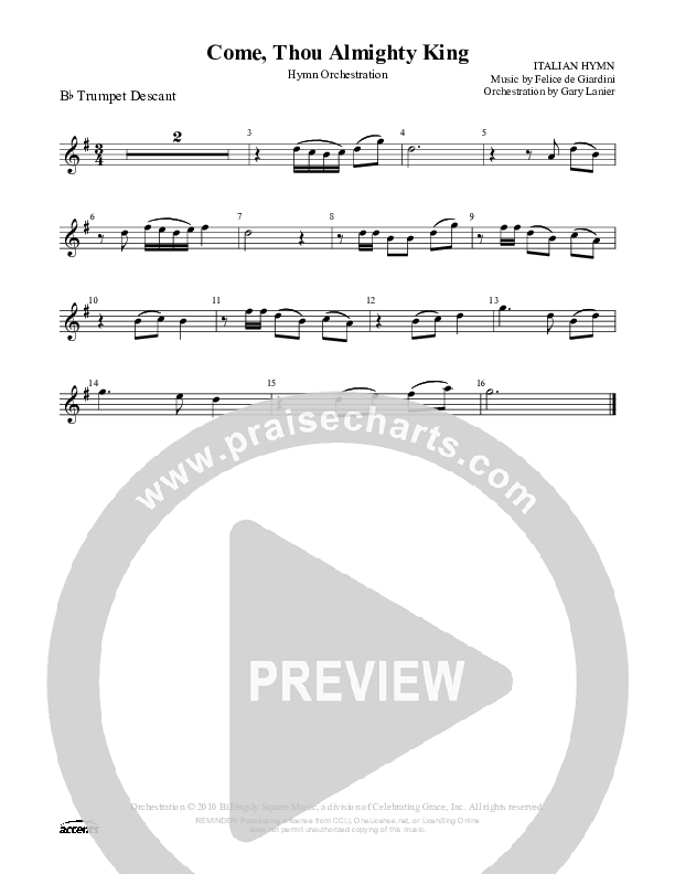 Come Thou Almighty King Trumpet 1 ()