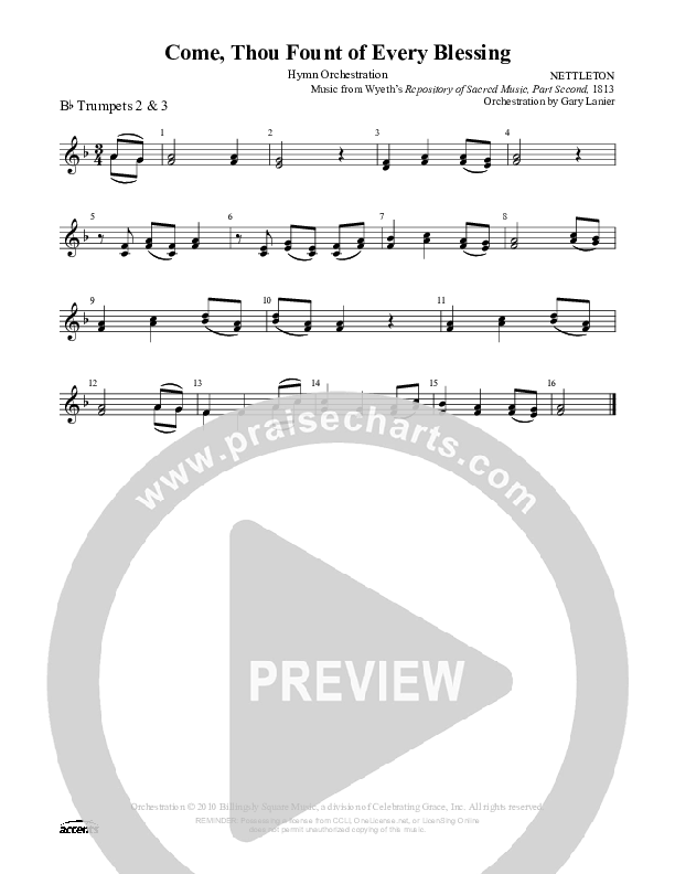 Come Thou Fount Of Every Blessing Trumpet 2/3 ()