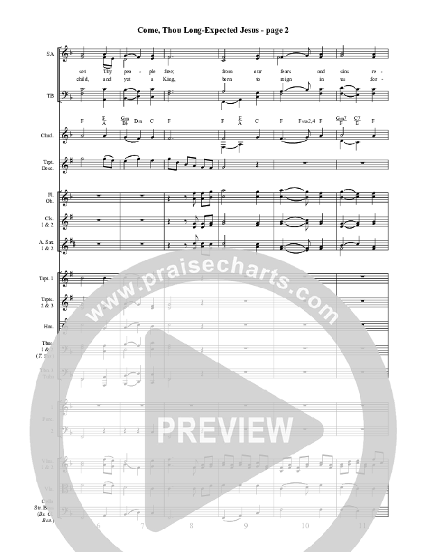 Come Thou Long-Expected Jesus Orchestration ()