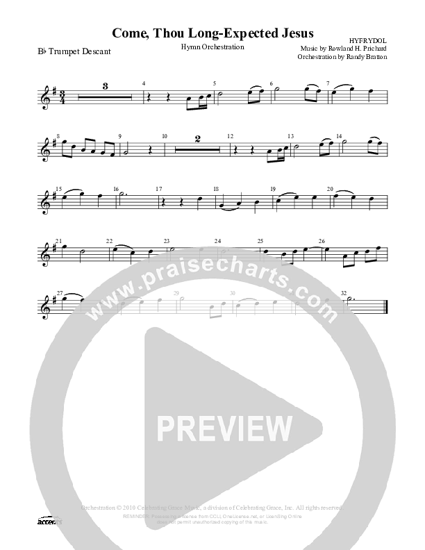 Come Thou Long-Expected Jesus Trumpet ()