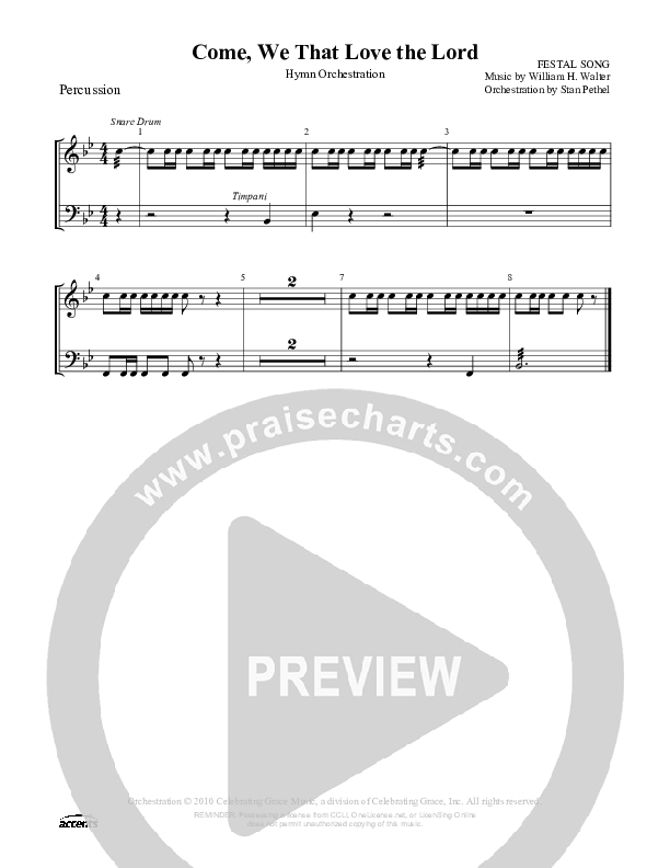 Come We That Love The Lord Percussion ()