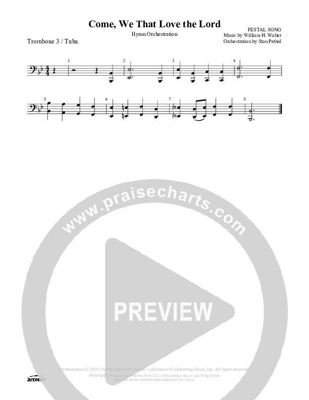 Come We That Love The Lord Trombone 3/Tuba ()