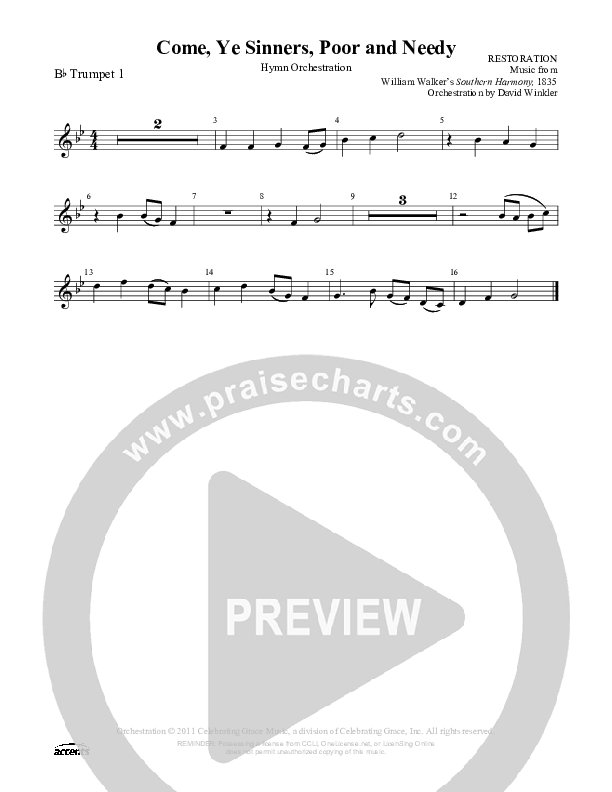 Come Ye Sinners Poor And Needy Trumpet 1 ()