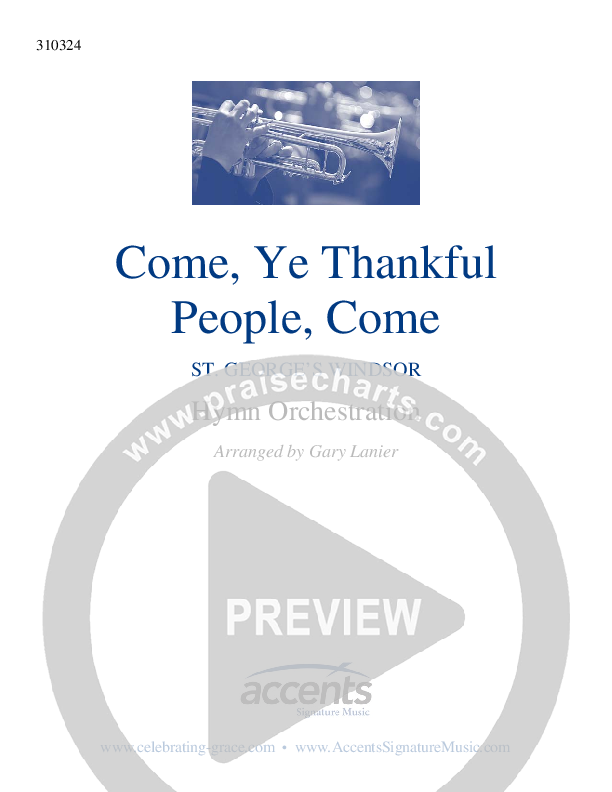 Come Ye Thankful People Come Cover Sheet ()