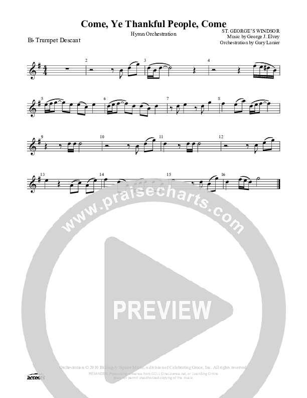 Come Ye Thankful People Come Trumpet ()