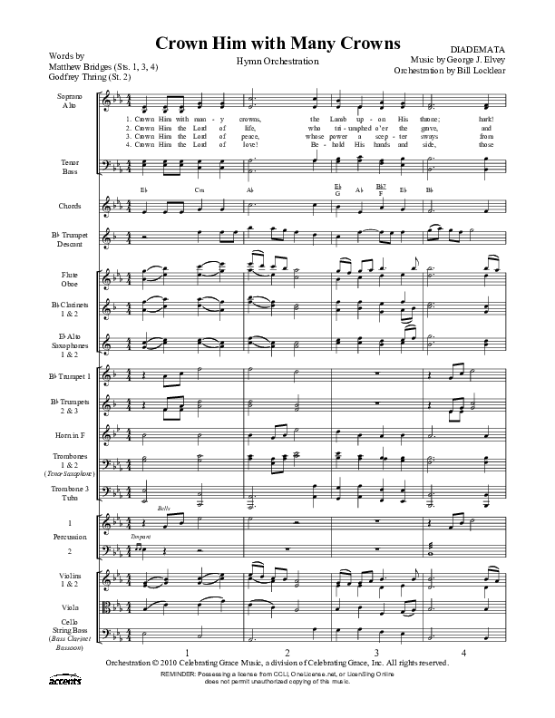 Crown Him With Many Crowns Orchestration ()