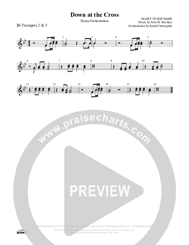 Down At The Cross Trumpet 2/3 ()