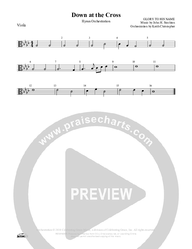 Down At The Cross Viola ()