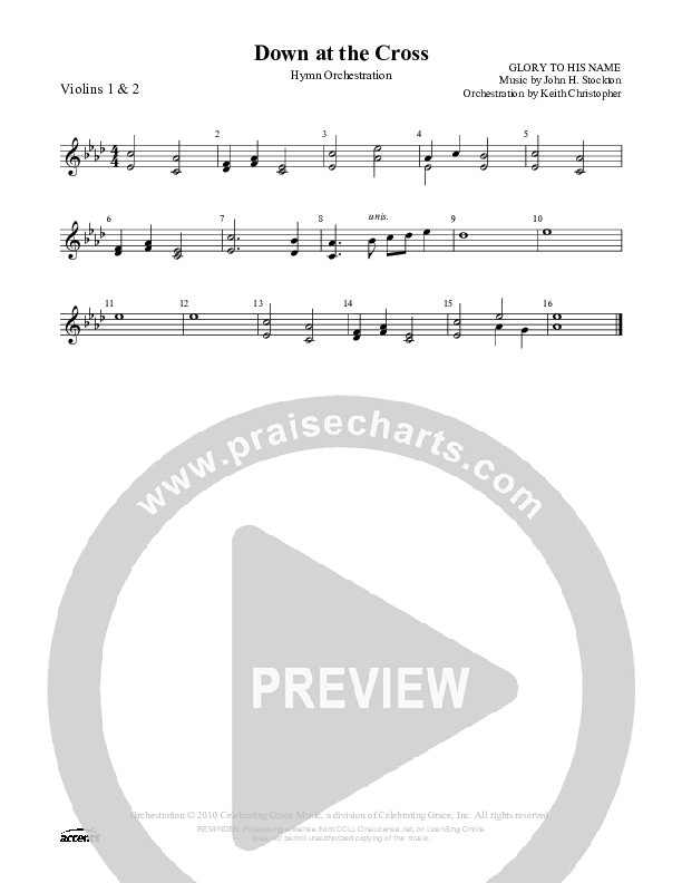 Down At The Cross Violin 1/2 ()