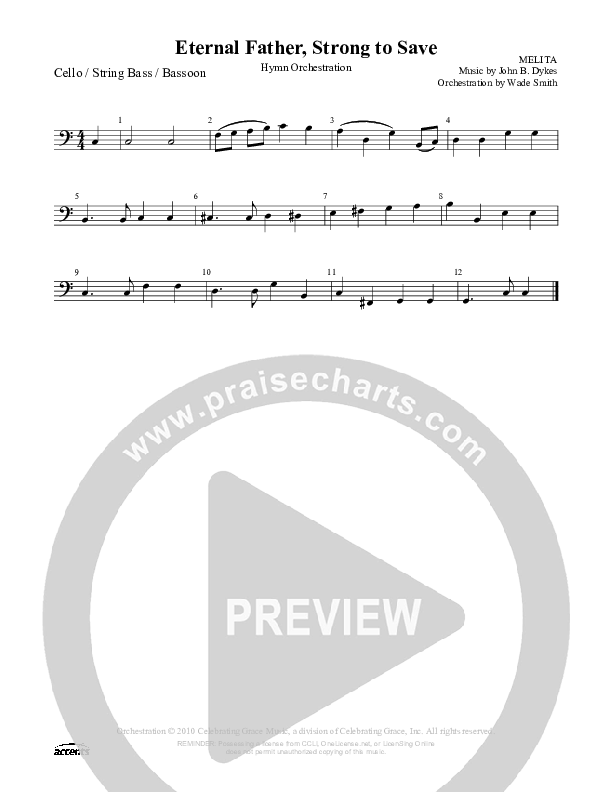 Eternal Father Strong To Save Cello/Bass ()