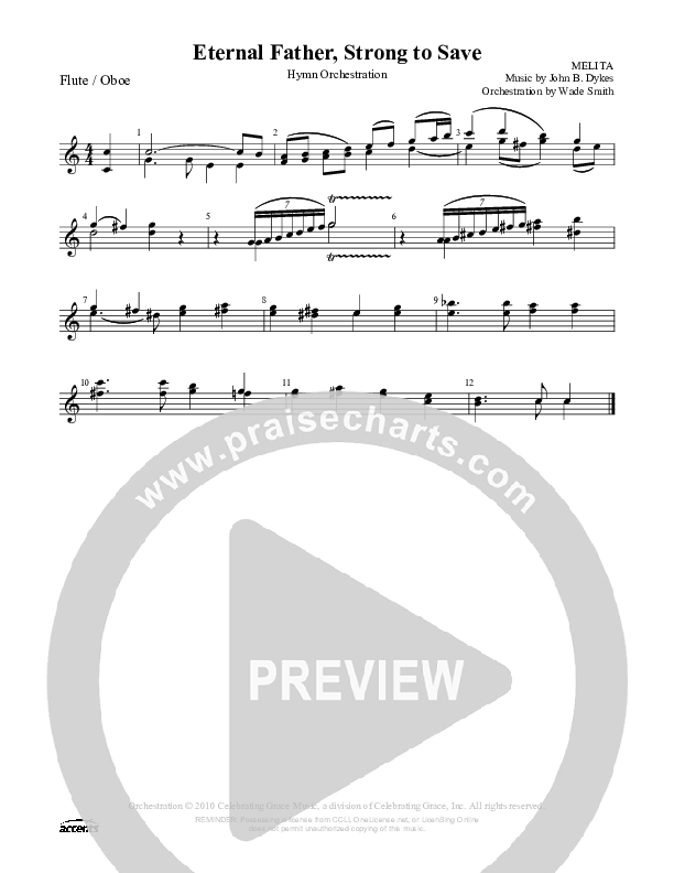 Eternal Father Strong To Save Flute/Oboe ()