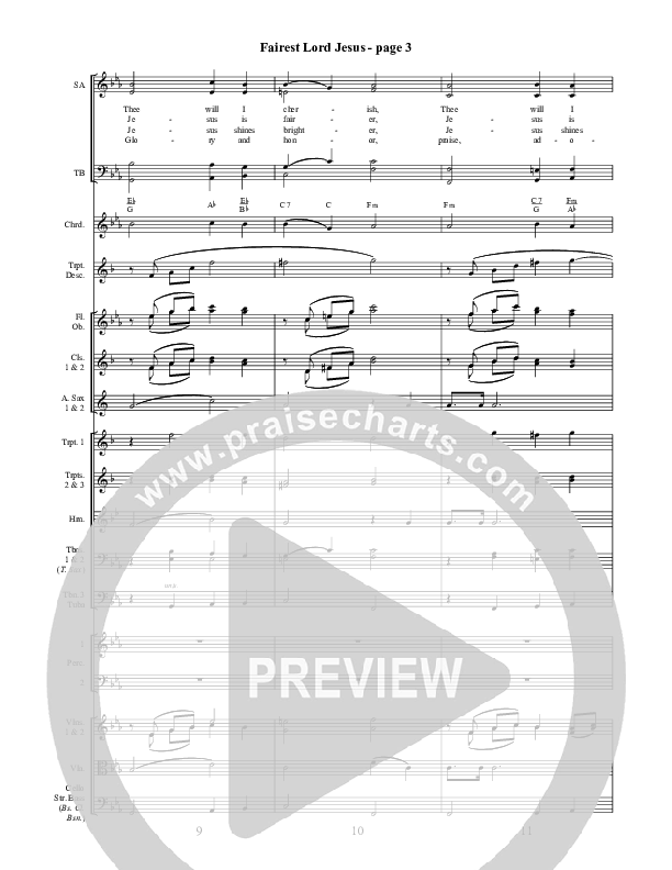 Fairest Lord Jesus Conductor's Score ()