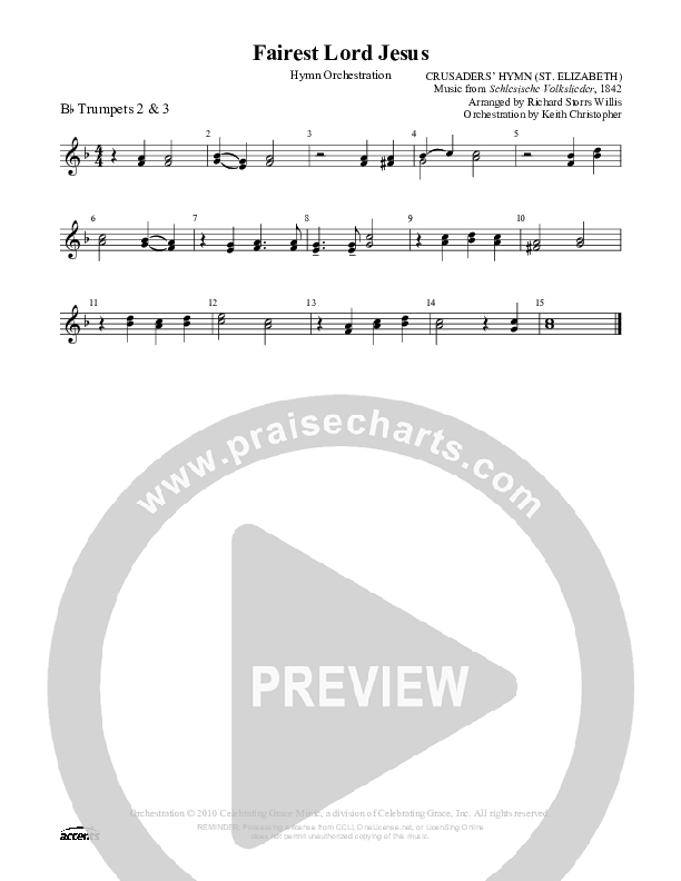 Fairest Lord Jesus Trumpet 2/3 ()